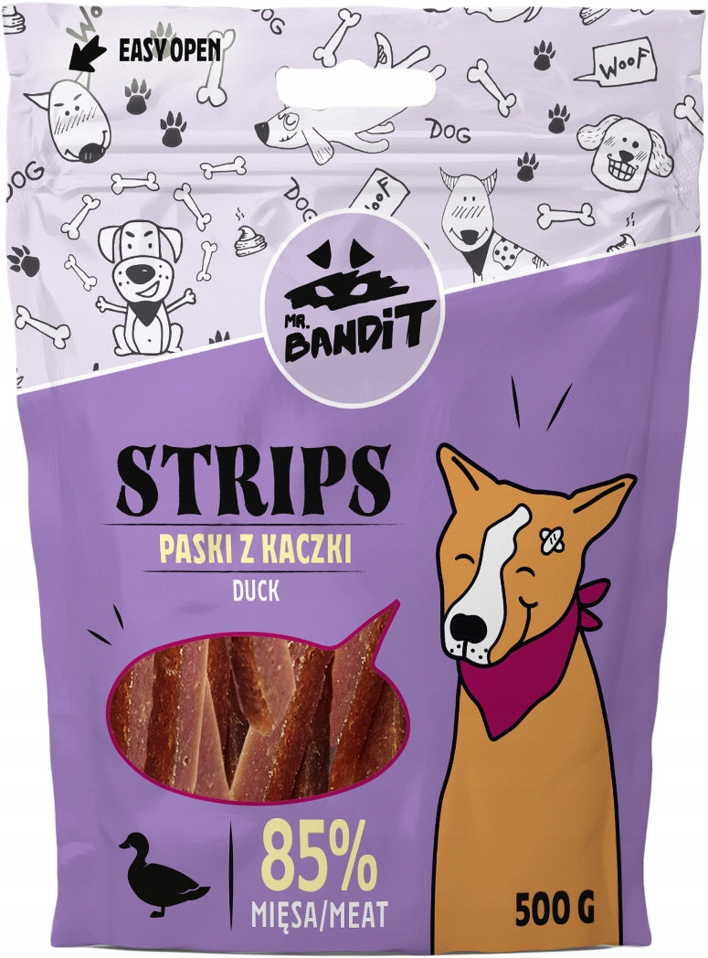 Treats MR bandit strips duck strips 500g