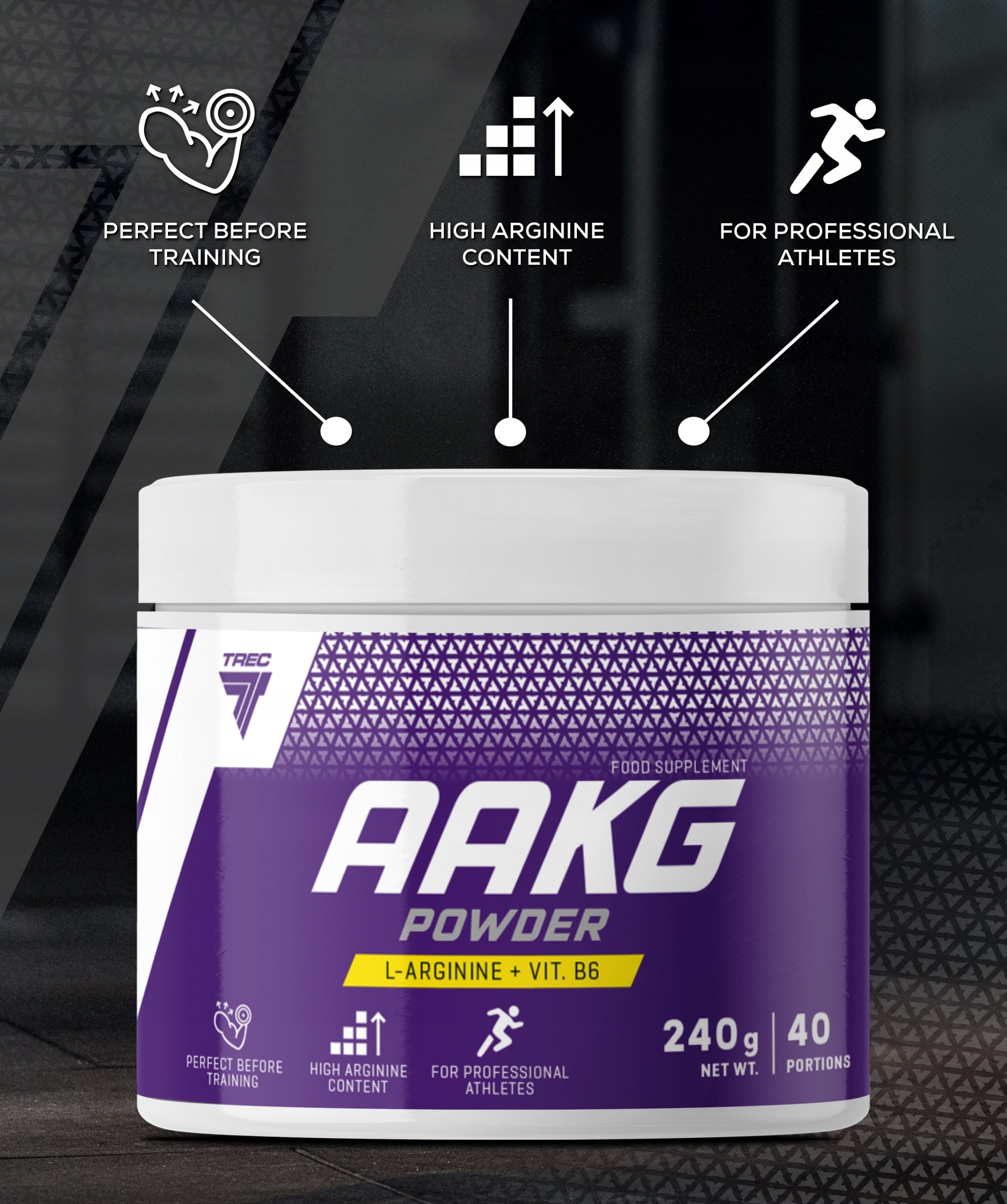 Trec AAKG powder ARGININA PUMP 240g PRE-WORKOUT REGENERATION Powder Expiration date at least six months from the date of purchase