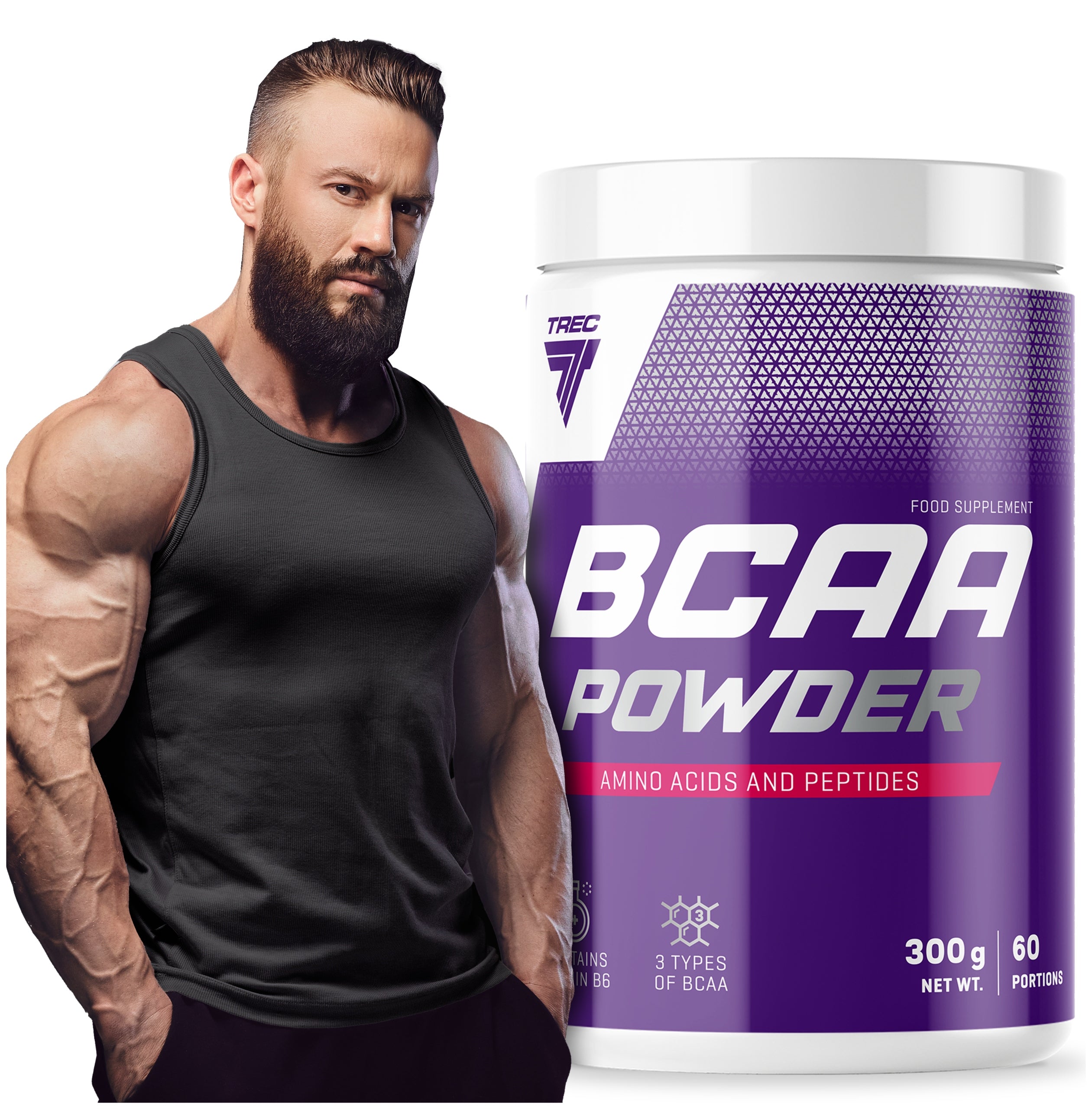 Trec BCAA 2:1:1 100% PREMIUM MUSCLE REGENERATION AMINO ACIDS VITAMIN B6