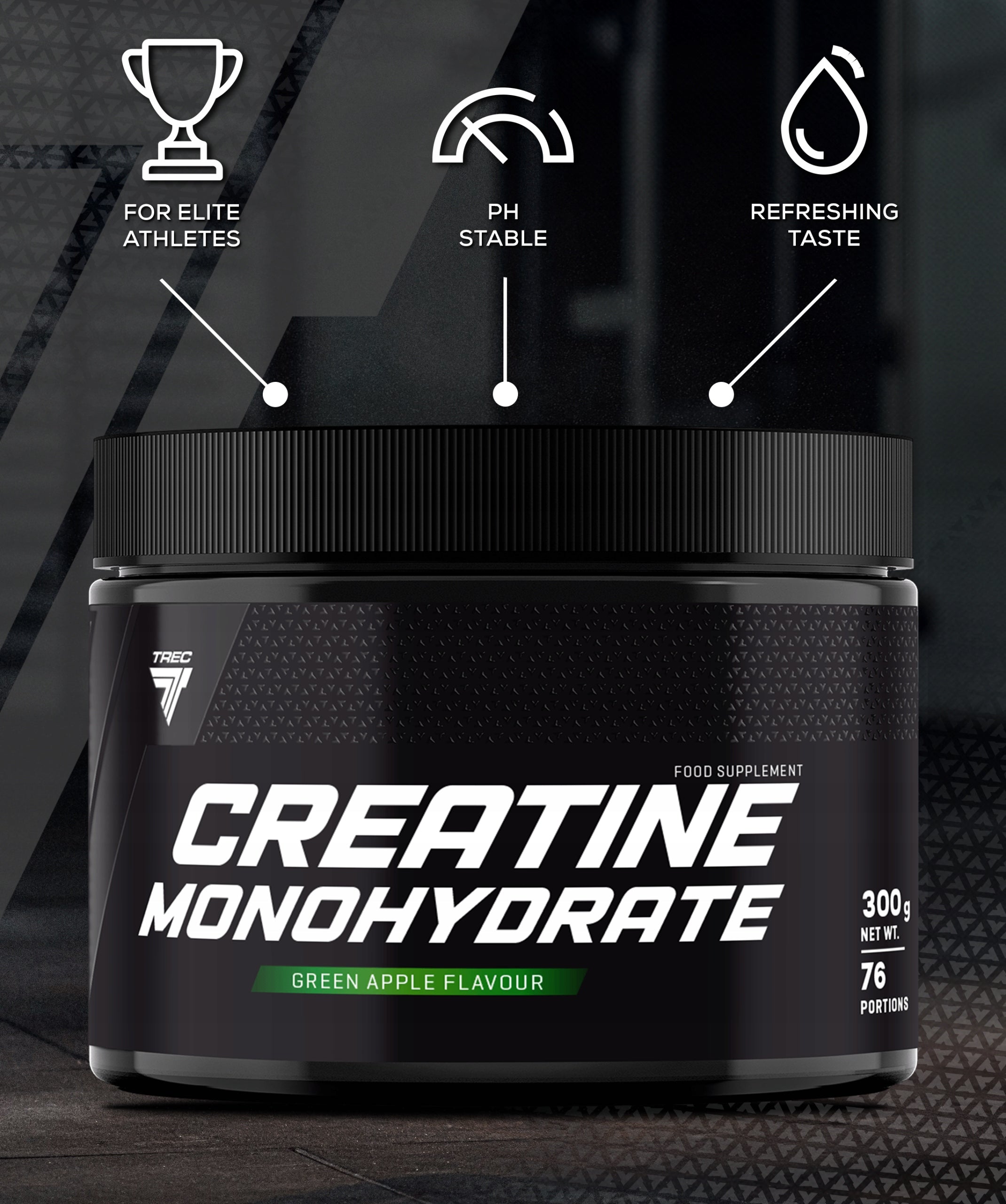 Trec Creatine Monohydrate 300g Creatine Monohydrate with Vitamin B6 76 Servings Expiration date at least six months from the date of purchase