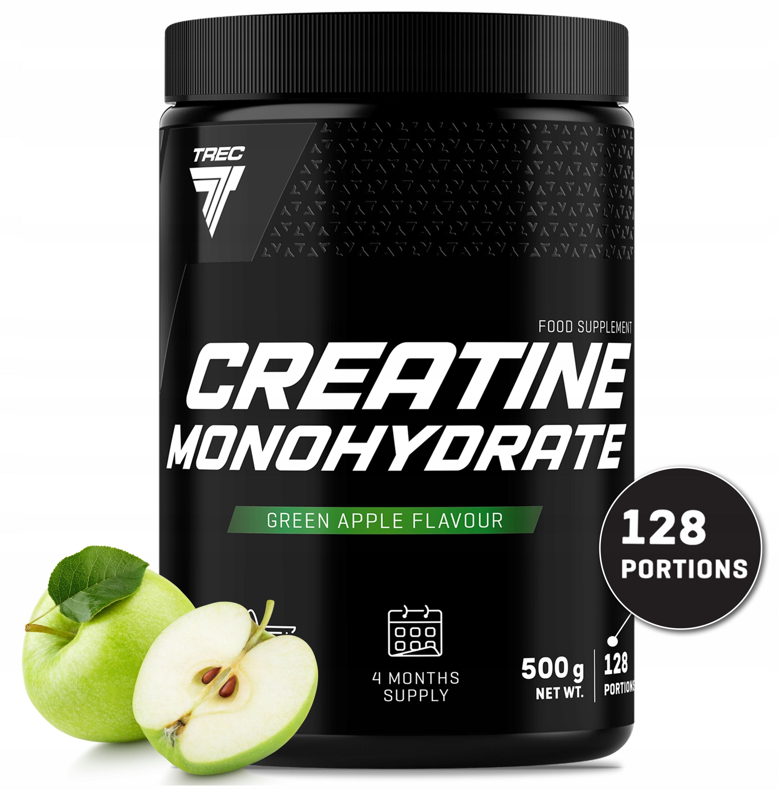 Trec Creatine Monohydrate 500 g GREEN APPLE Creatine Monohydrate 128 por