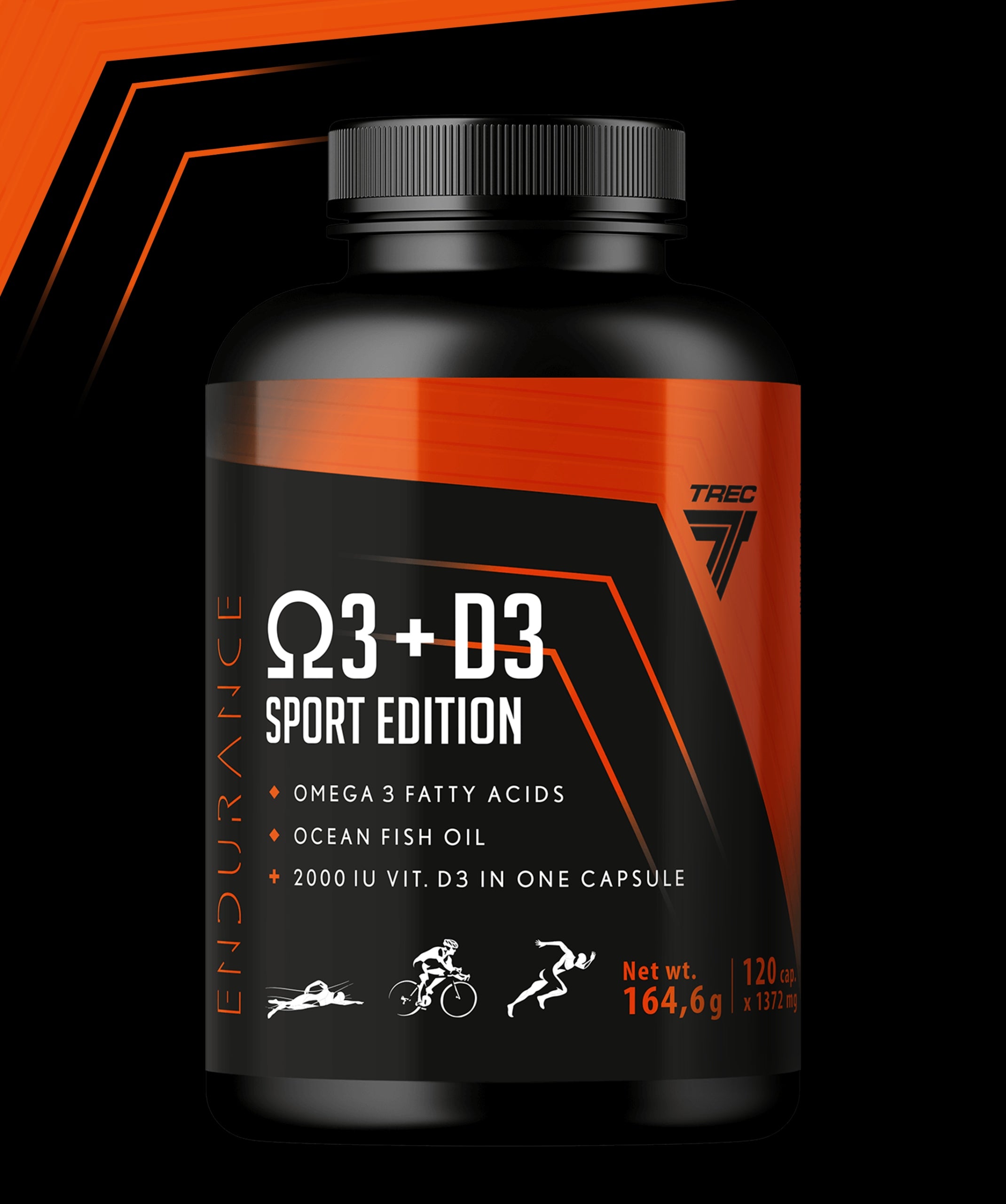 Trec Endurance OMEGA 3 + VITAMIN D3 120 caps. omega-3 acids IMMUNITY EAN (GTIN) 5902114040826