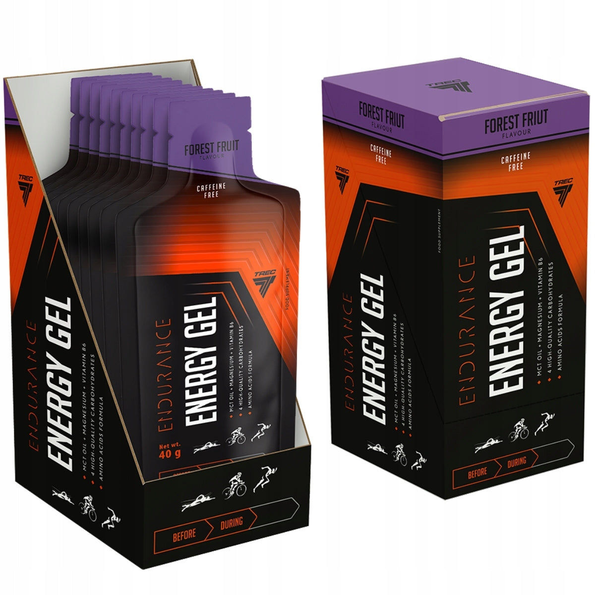 Trec Energy Gel Endurance Forest Fruit 10x40g Energy Gels Forest Fruit Packaging status original