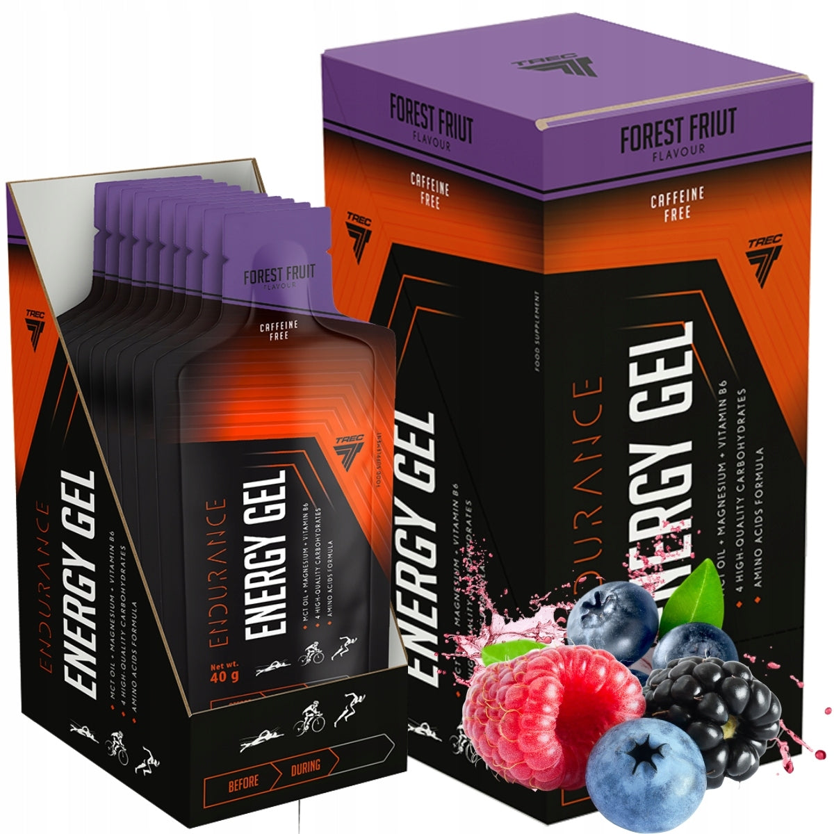 Trec Energy Gel Endurance Forest Fruit 10x40g Energy Gels Forest Fruit