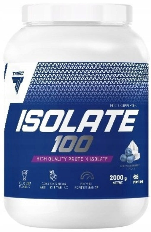Trec Nutrition Isolate 100 2000g CREAMY BLUEBERRY Protein Conditioner Isolate Manufacturer code 27251#CREAMY-BLUEBER