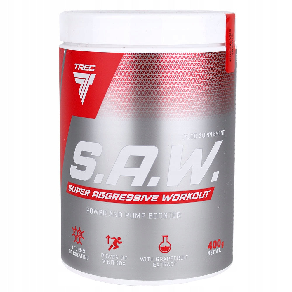Trec Nutrition SAW Cherry-grapefruit Pre-Workout Conditioner 400 g Expiration date at least six months from the date of purchase