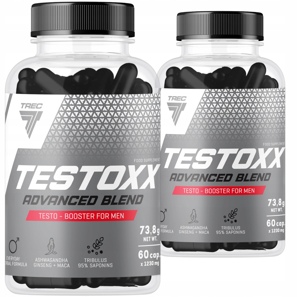 Trec Testoxx TWO-PACK GINSENG TRIBULUS MACA ZINC TESTOSTERONE BOOSTER