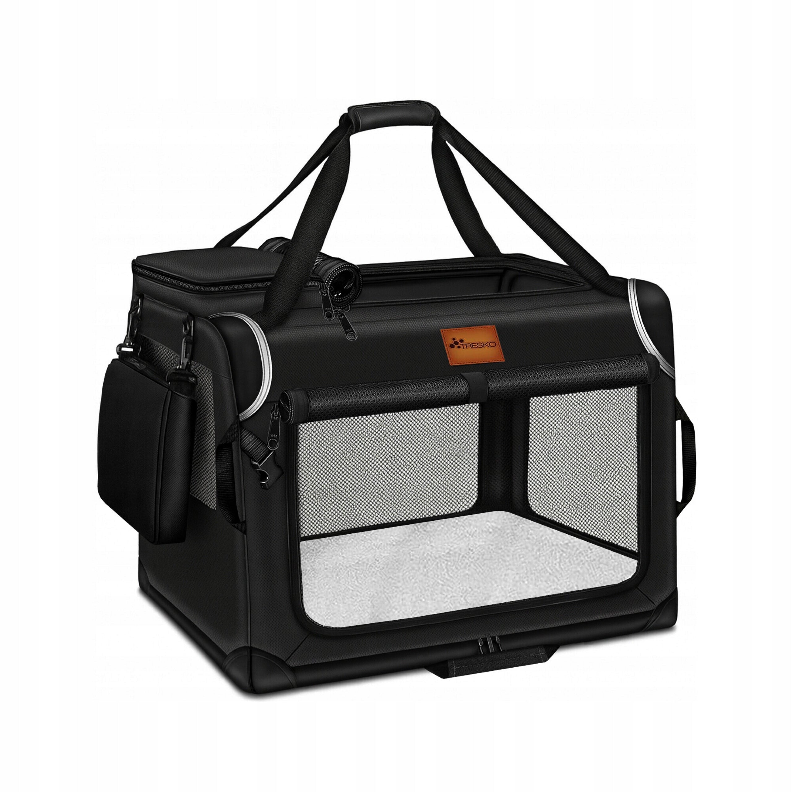 Tresko Carrying bag for dogs and cats 70x52x52 cm Black
