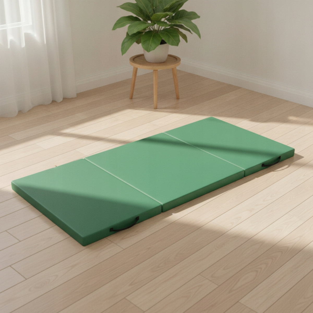 Tri-Fold Folding Exercise Mat with Carrying Handles Easy to Carry for Yogis Packaging status original