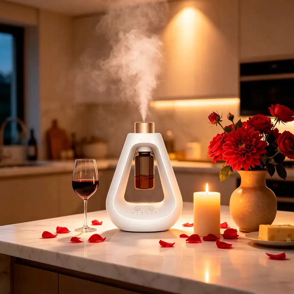 Triangle Anhydrous Essential Oil Nebulizer Diffuser with Timer White Brand no brand
