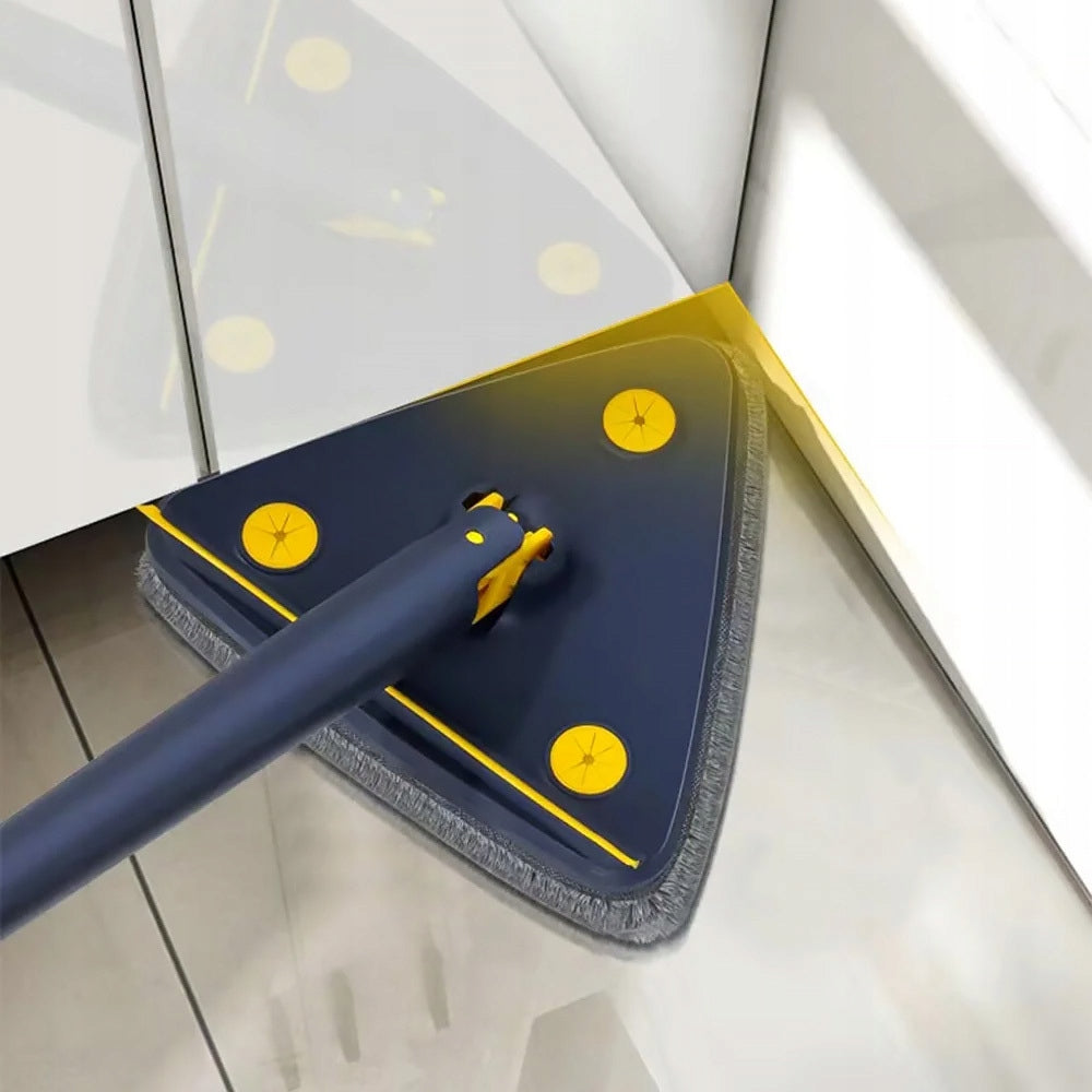 Triangular 360° mop with microfiber for floors