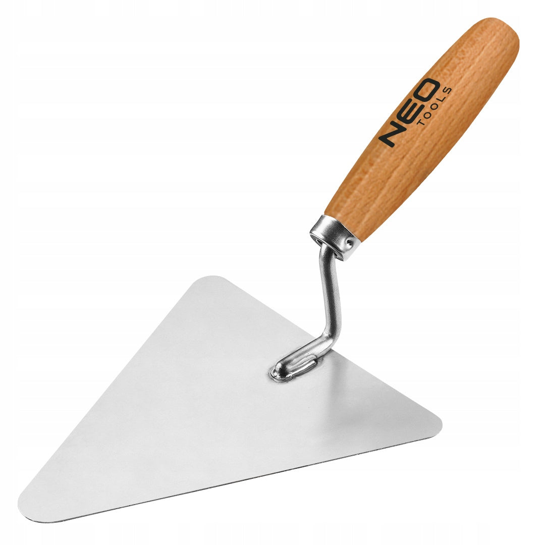 Triangular trowel, 180 mm, wooden handle