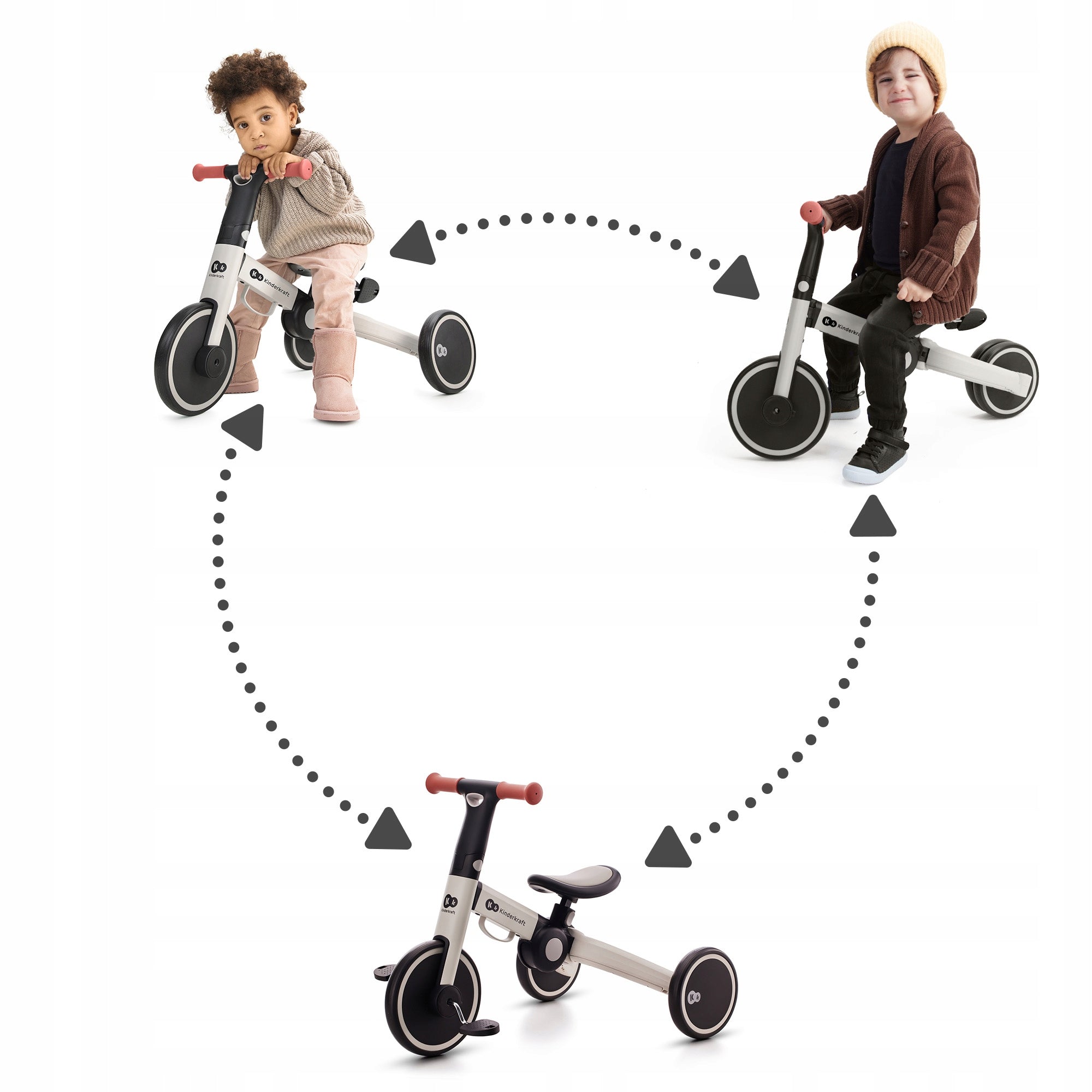 Tricycle 3in1 Kinderkraft 4Trike Ride-On Cross-Country Grey Manufacturer code KR4TRI22GRY0000