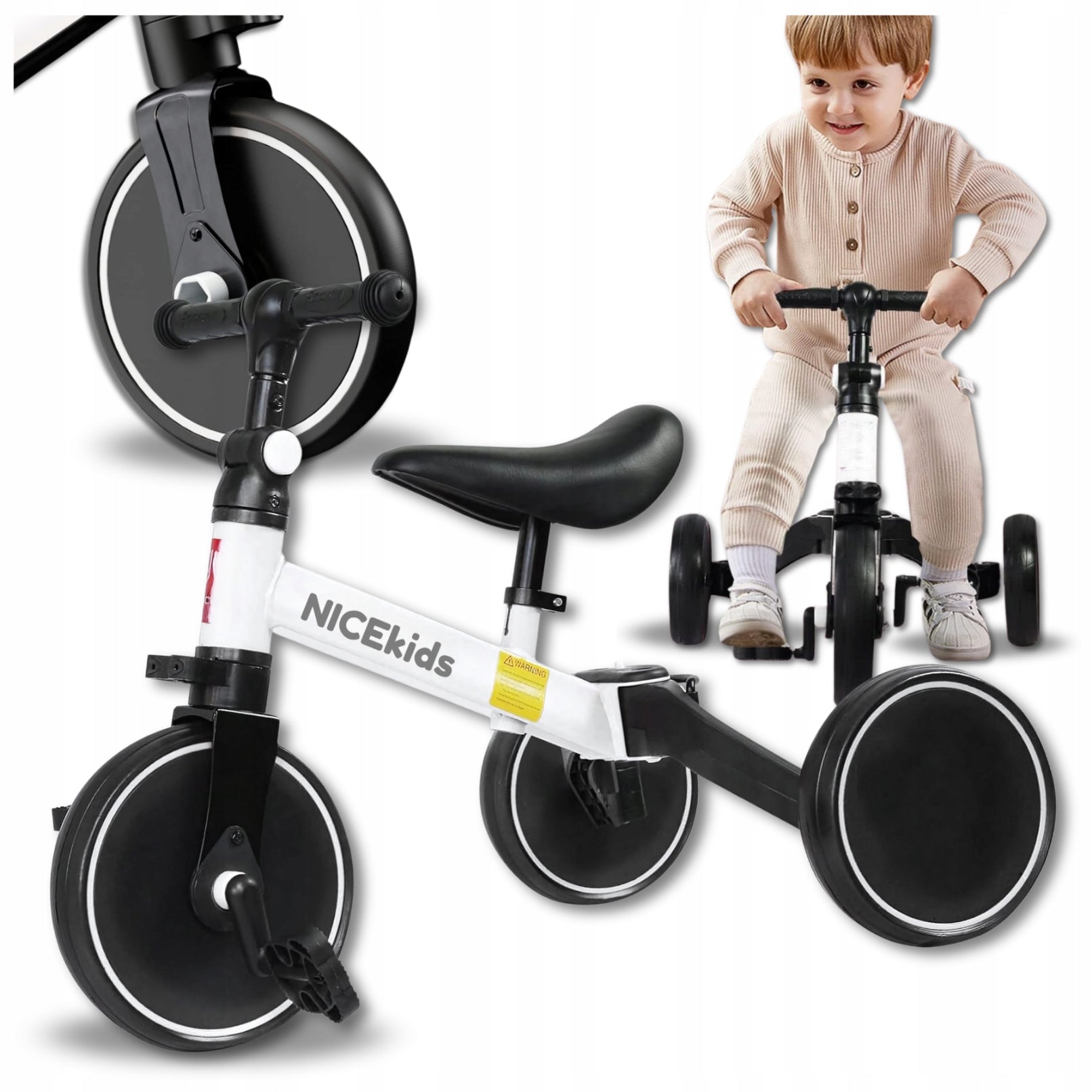 Tricycle 3in1 NICEkids For Children Ride-On Toddler Bikes