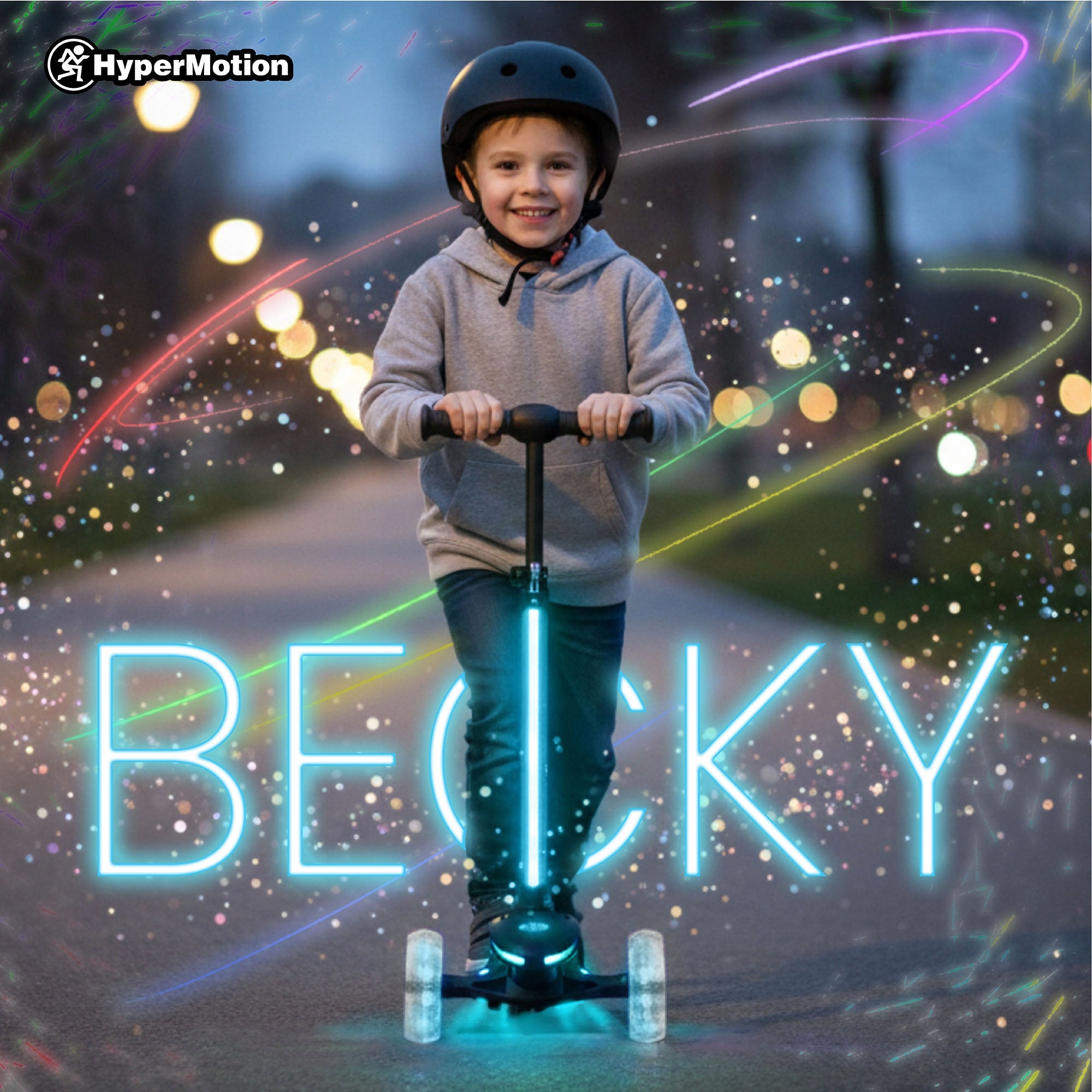 Tricycle Balance Scooter for Kids Tricycle RGB LED Illuminated Brand HyperMotion