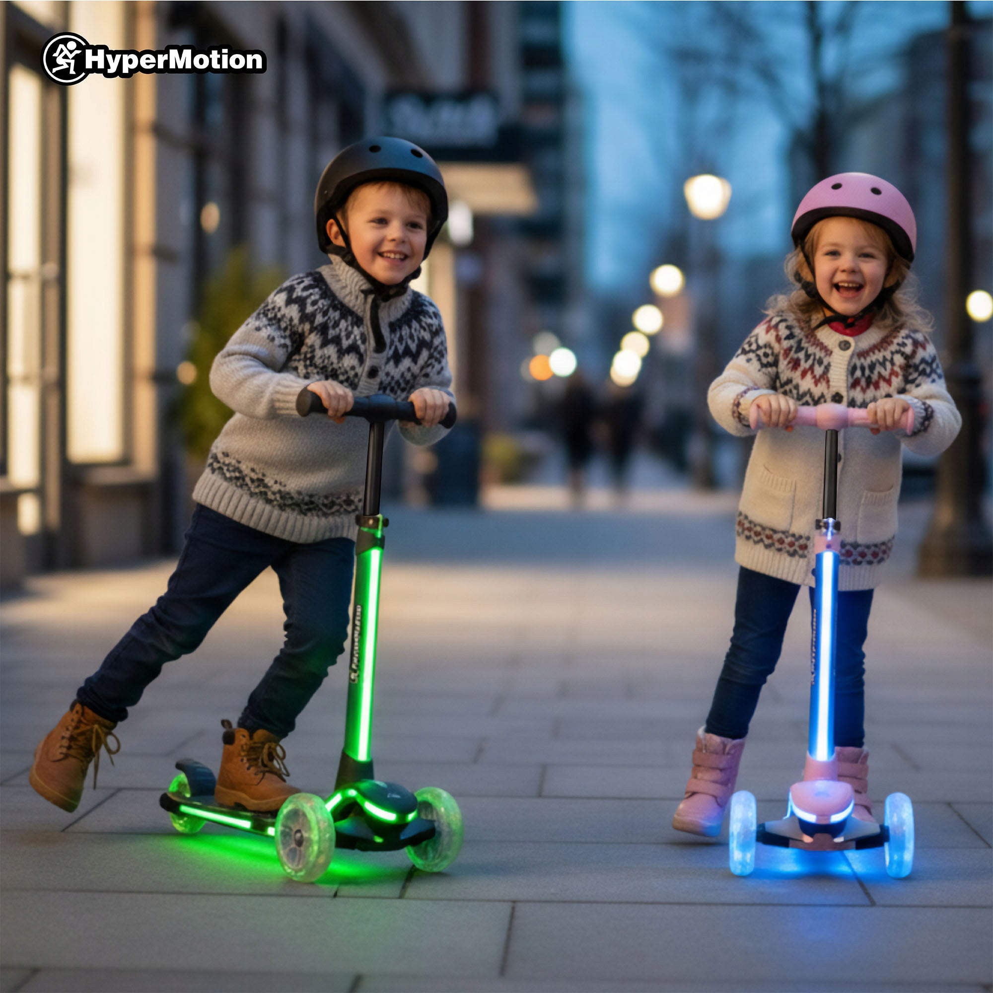 Tricycle Balance Scooter for Kids Tricycle RGB LED Illuminated Kind tri-wheeled