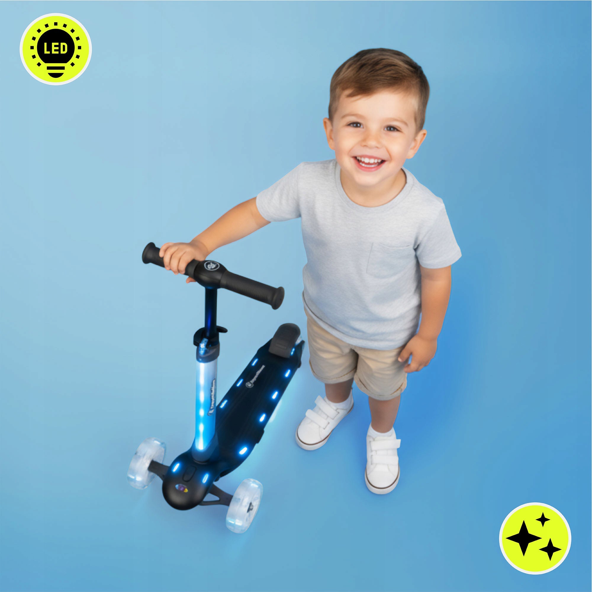 Tricycle Balance Scooter for Kids Tricycle RGB LED Illuminated Manufacturer code HYP30 SC BECKY B