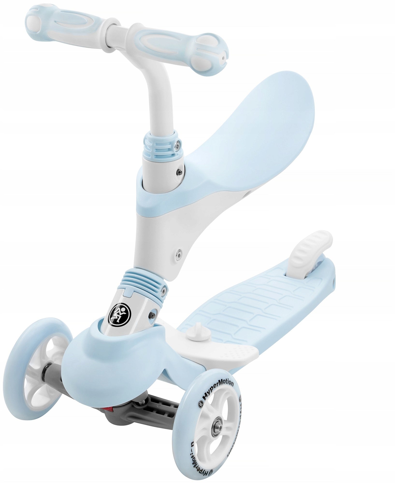 Tricycle Balance Scooter with Seat and Pusher Folding Compact Brand HyperMotion