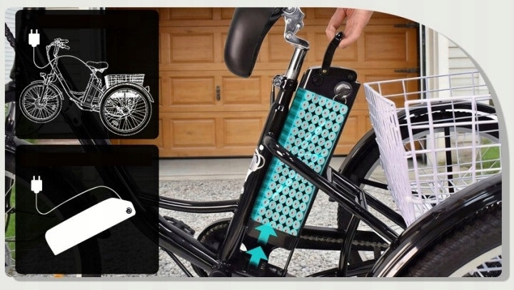 Tricycle Electric M300 250W 36V 15AH 25KM/H 70km SHIMANO 7 Speed 2026 Frame size not specified