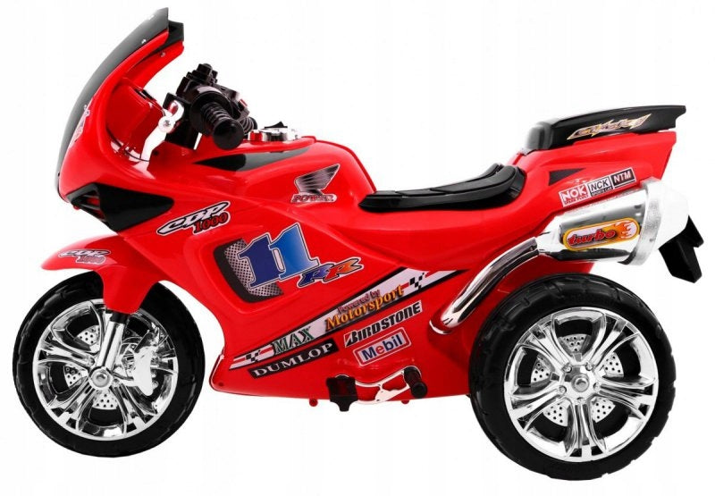 Tricycle RR1000 Electric Motorcycle for Kids Red + Sounds + Battery capacity 4 mAh