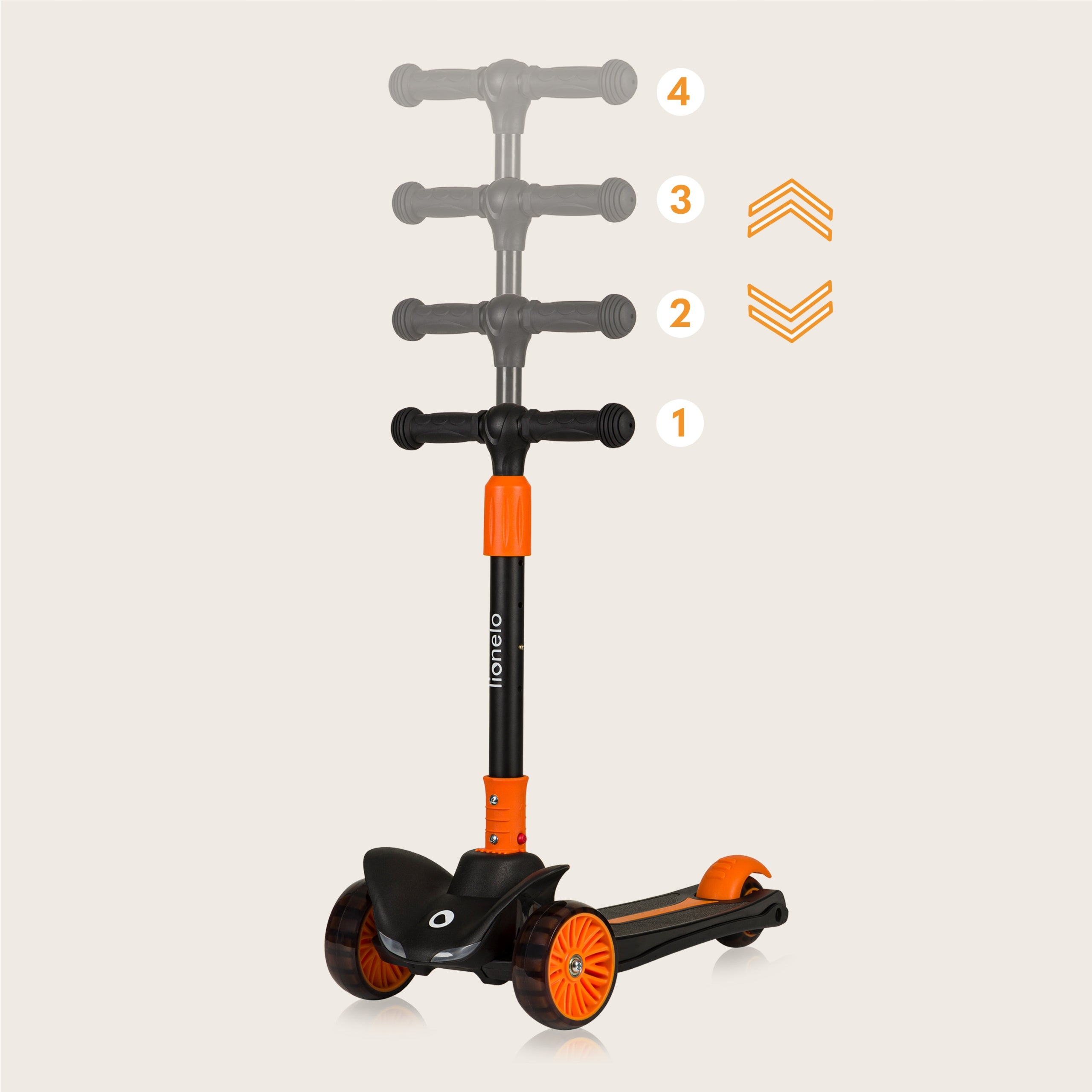 Tricycle balance scooter GLOWING LED WHEEL PLATFORM 50kg Lionelo Timmy Kind tri-wheeled