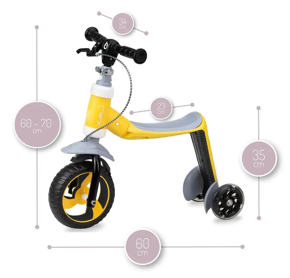 Tricycle scooter MoMi yellow Color yellow