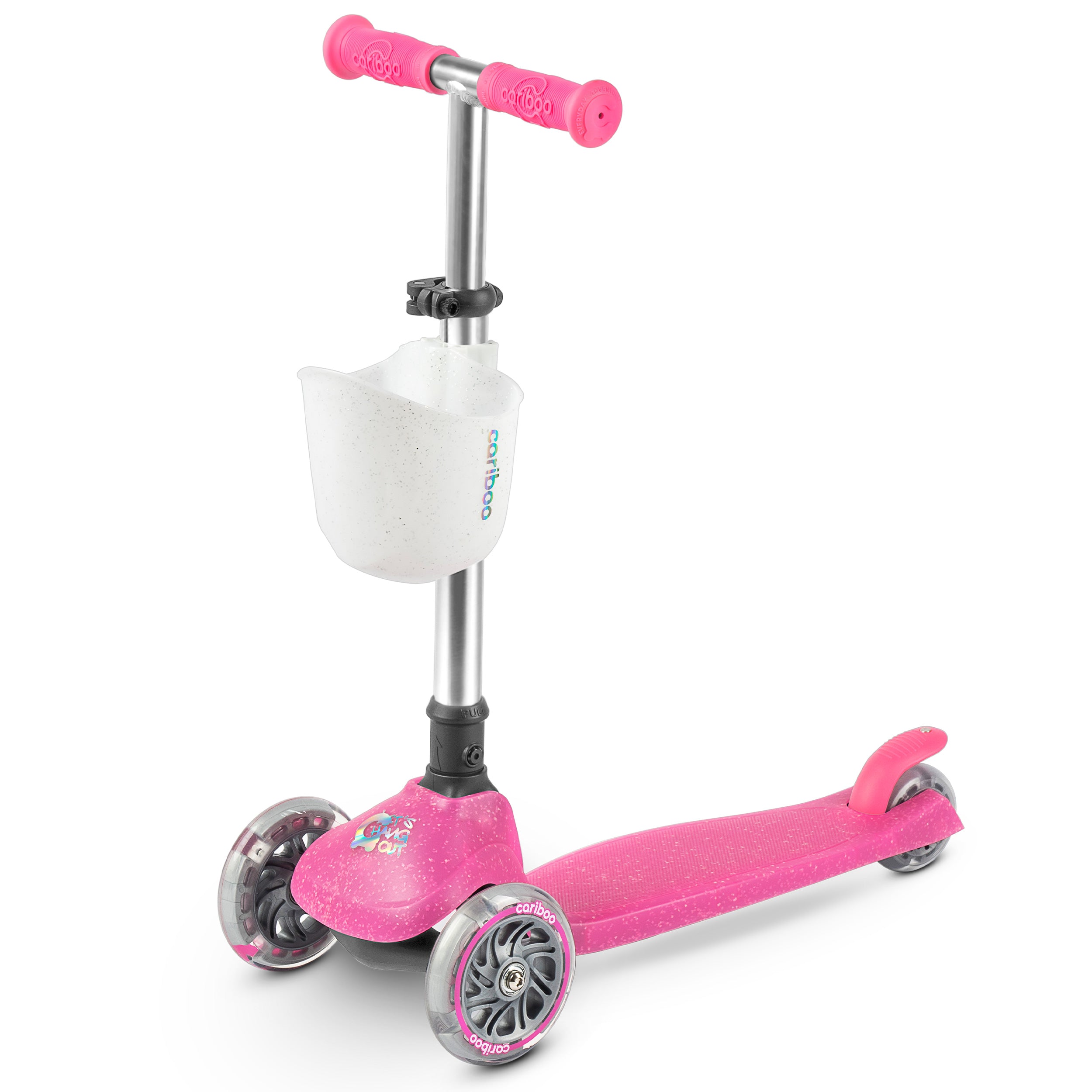Tricycle scooter folding LED wheels glow-in-the-dark CARIBOO GHOST Brand Cariboo