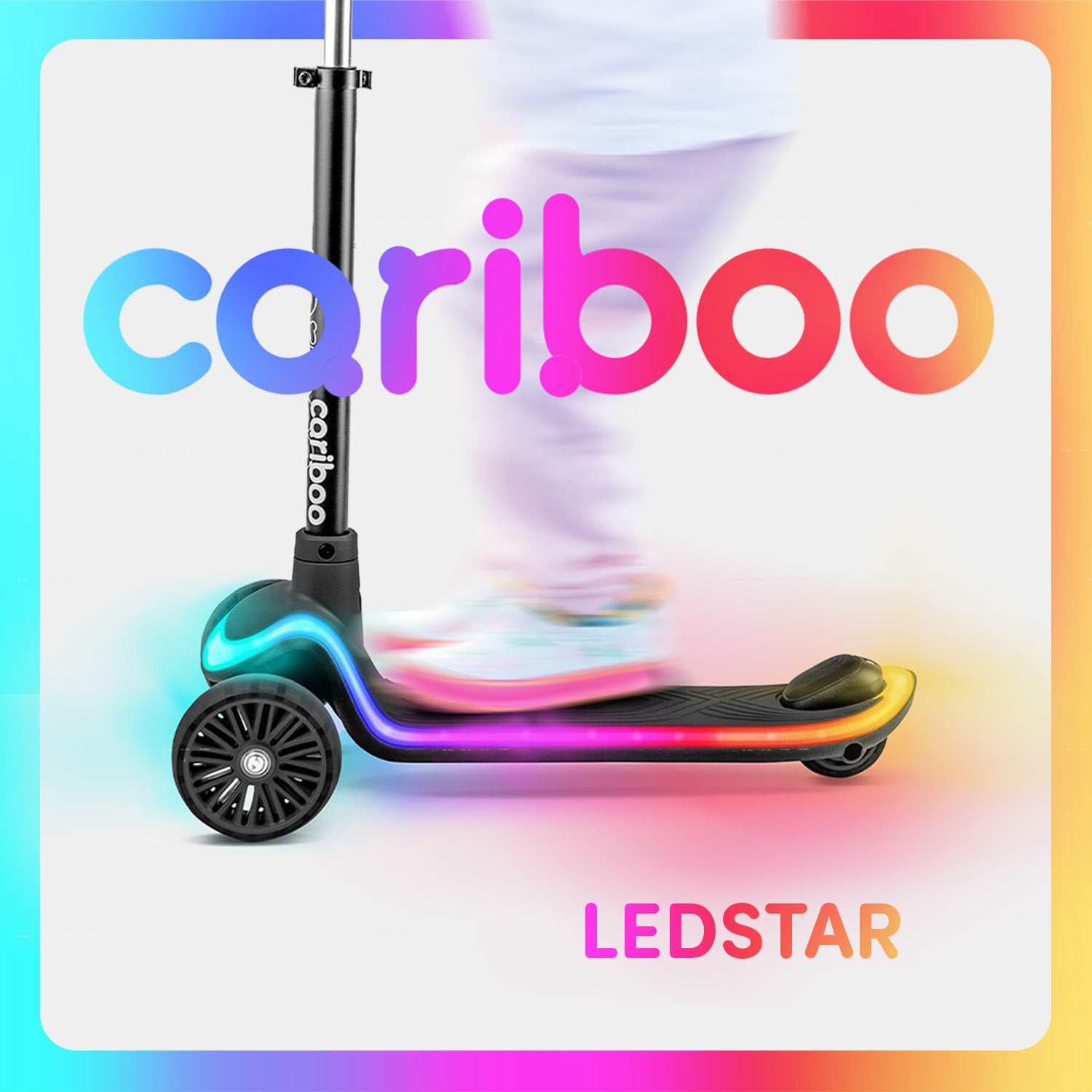 Tricycle scooter for children CARIBOO LEDstar with LED backlight Brake yes