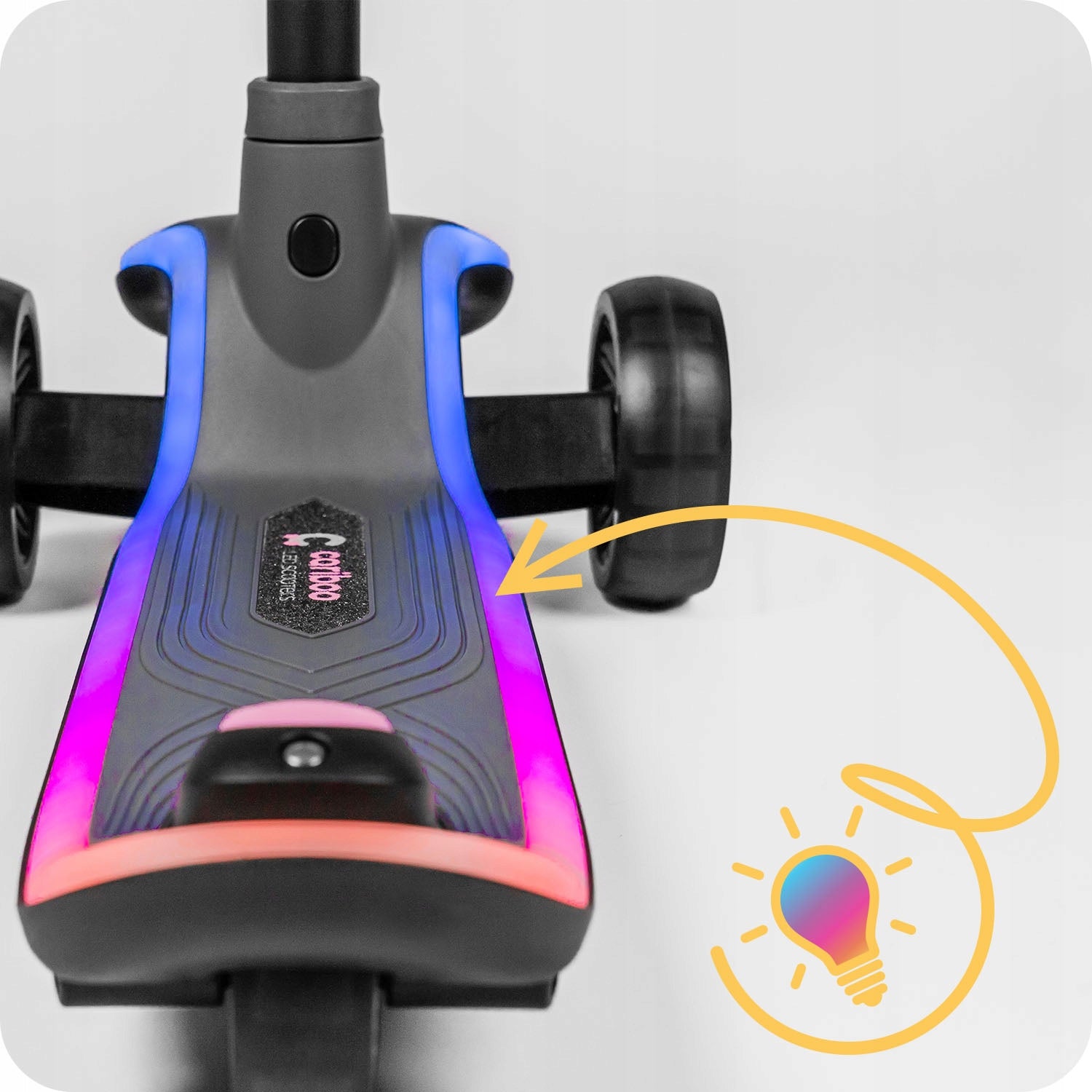 Tricycle scooter for children CARIBOO LEDstar with LED backlight Number of wheels 3