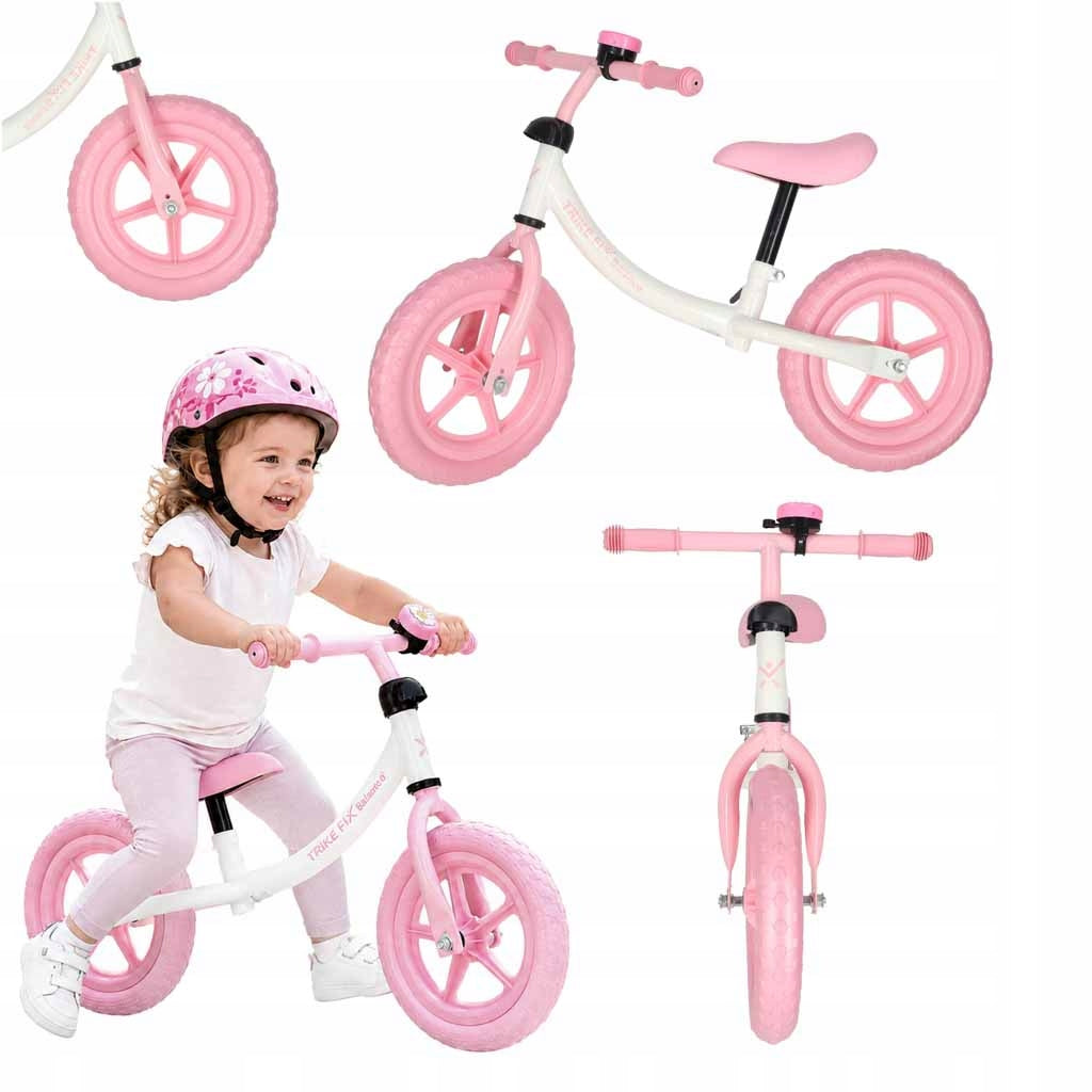 Trike Fix Balance balance bike with bell pink