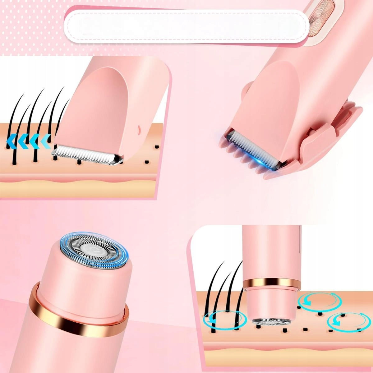 Trimmer Body Shaver and Bikini for Women, Pink Double Head 2in1 Brand no brand