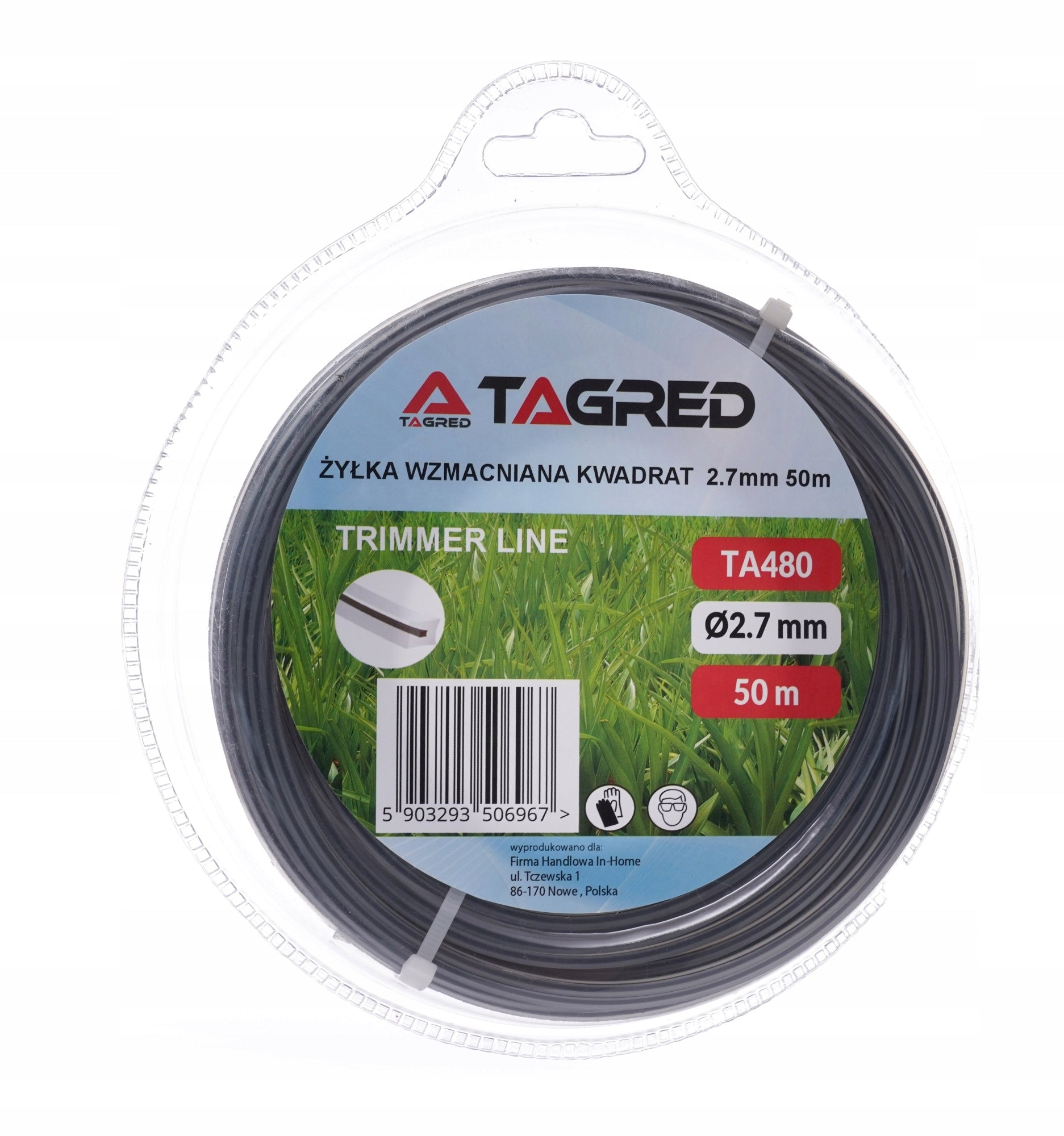 Trimmer Scythe Fishing Line 2,7mm Reinforced Square Durable 50M EAN (GTIN) 5903293506967