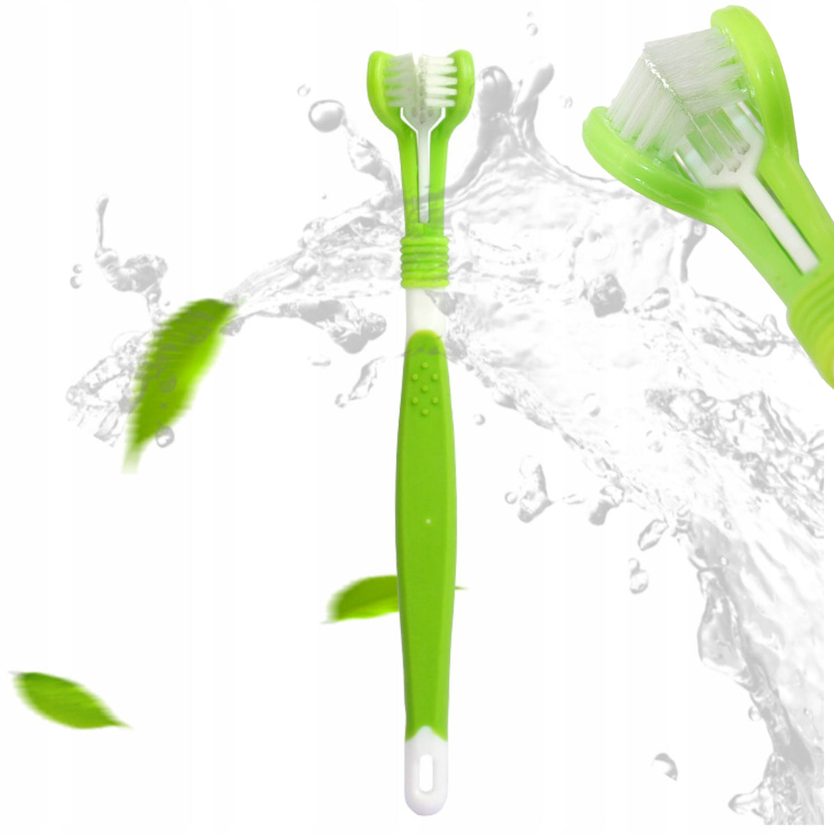 Triple Toothbrush 3 Head Brush