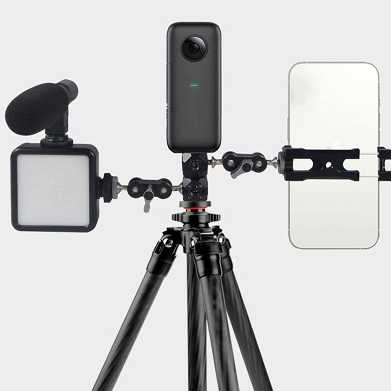 Tripod Stand Mount Adapter Universal Durable Bracket for GoPro Double seat Packaging status original