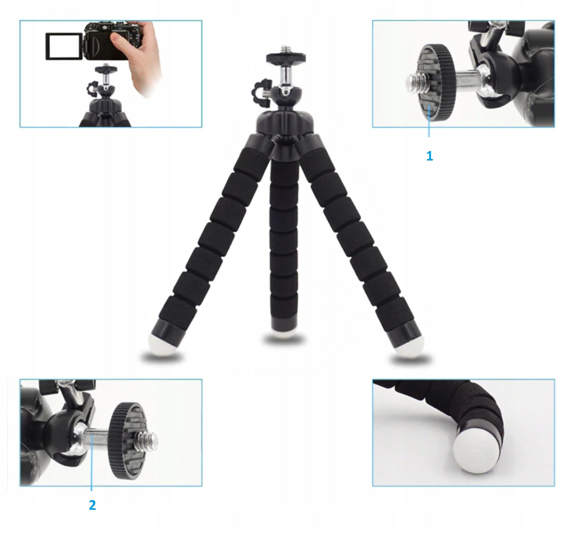 Tripod flexible SHOOT + Smartphone holder (GP.61) Brand Shoot