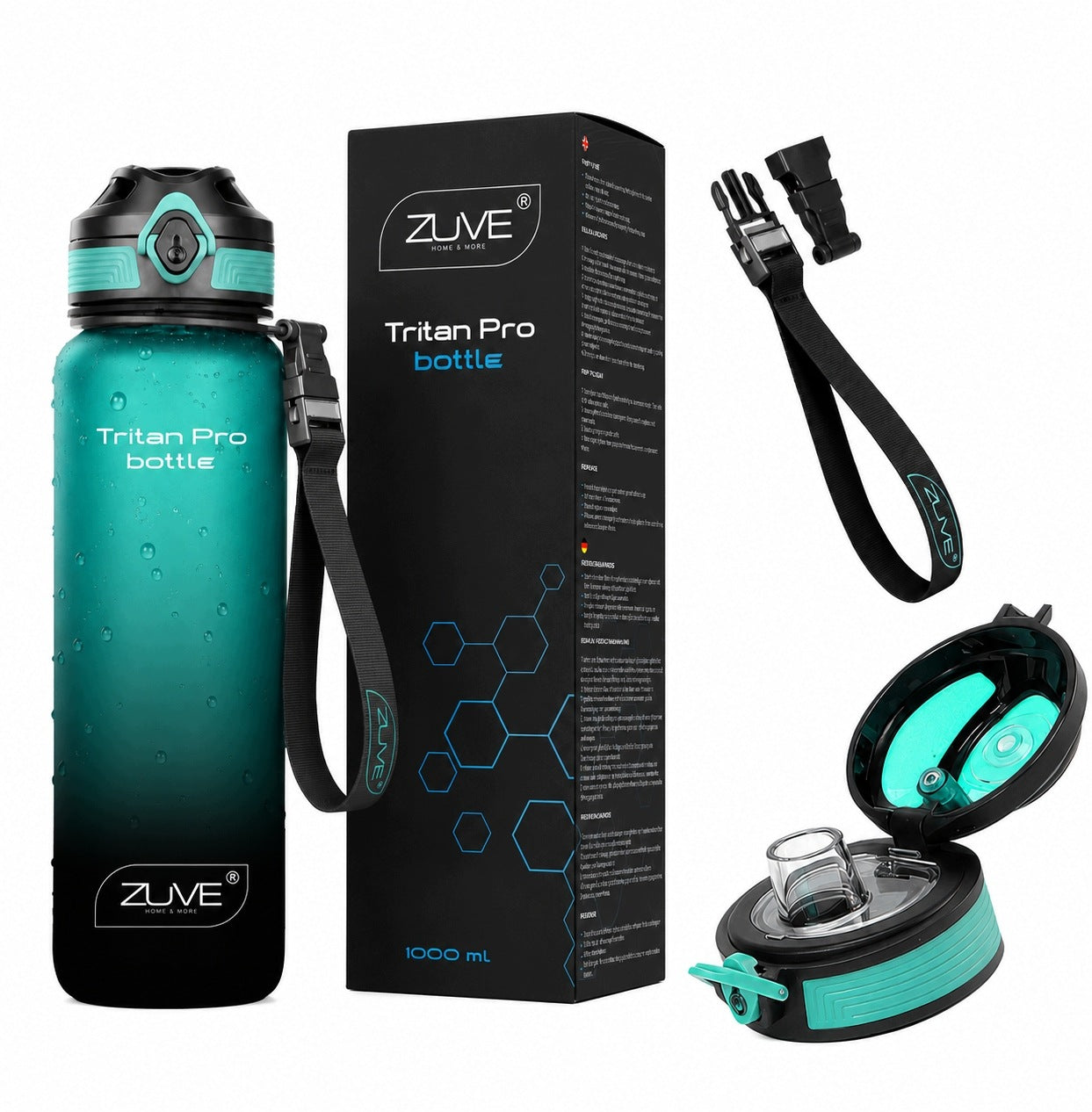 Tritan Bottle 1000 ml TritanPro BPA Free Bottle BOTTLE original ZUVE