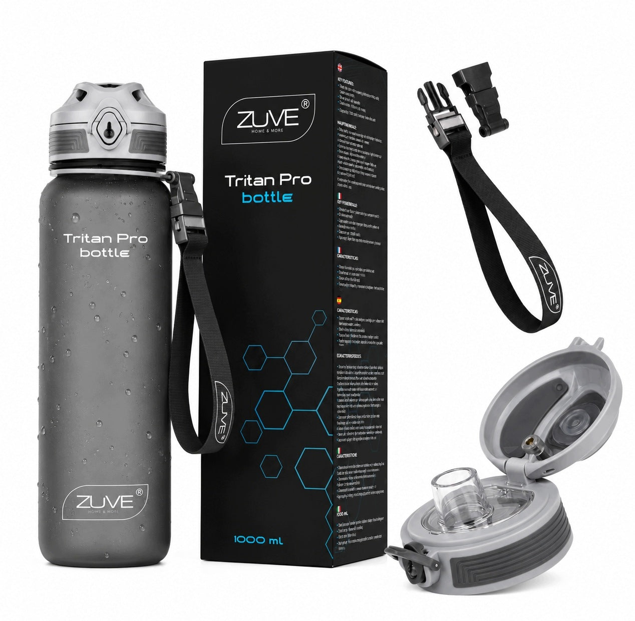 Tritan Bottle 1000 ml TritanPro BPA Free Bottle BOTTLE original ZUVE