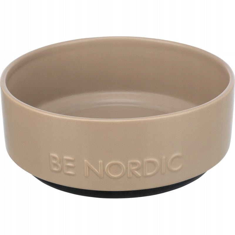 Trixie BE NORDIC dog bowl taupe ceramic/rubber 0,5l/o 16cm Brand Trixie