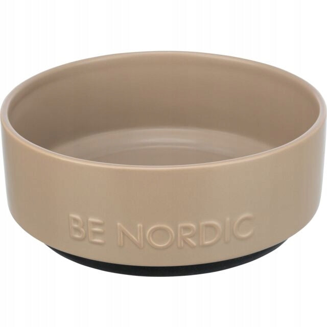 Trixie BE NORDIC dog bowl taupe ceramic/rubber 1,2l/o 18cm