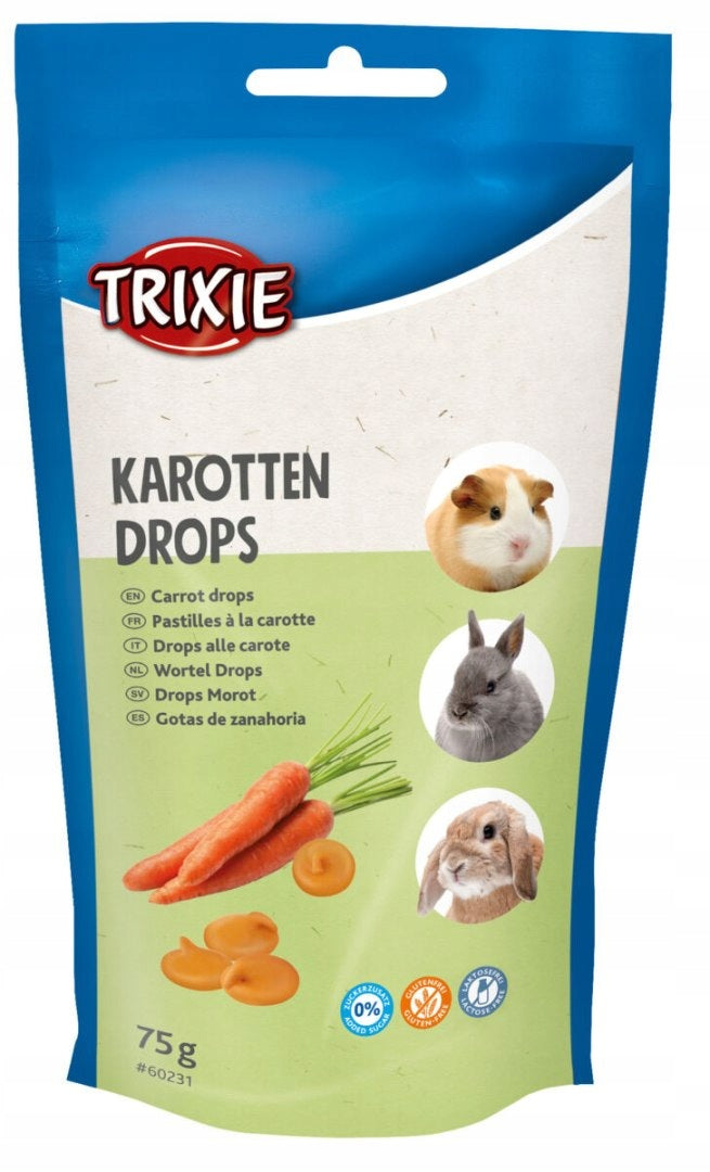 Trixie Carrot Flavoured Drops for Rabbit, 75 g
