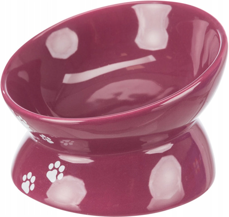 Trixie Cat Bowl Purple Ceramic 0,15l/13cm Raised Brand Trixie