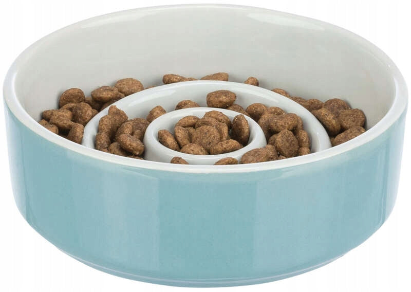 Trixie Ceramic bowl Slow Feeding grey/blue 0,45l/14cm Capacity 0.45 l