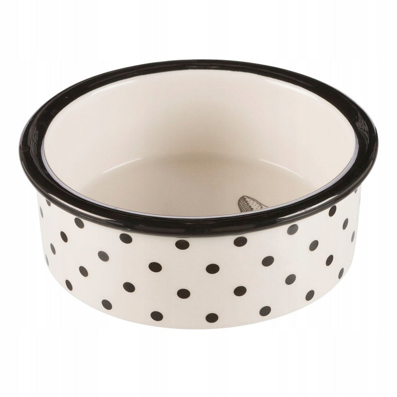 Trixie Ceramic bowl Zentangle 0,3l/12cm white/black