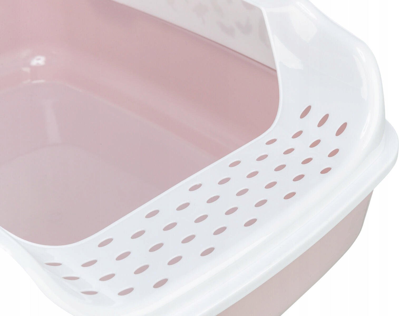 Trixie Delio cat litter box with lilac frame/white 38x20x50 cm with print Product weight with unit packaging 0.76 kg