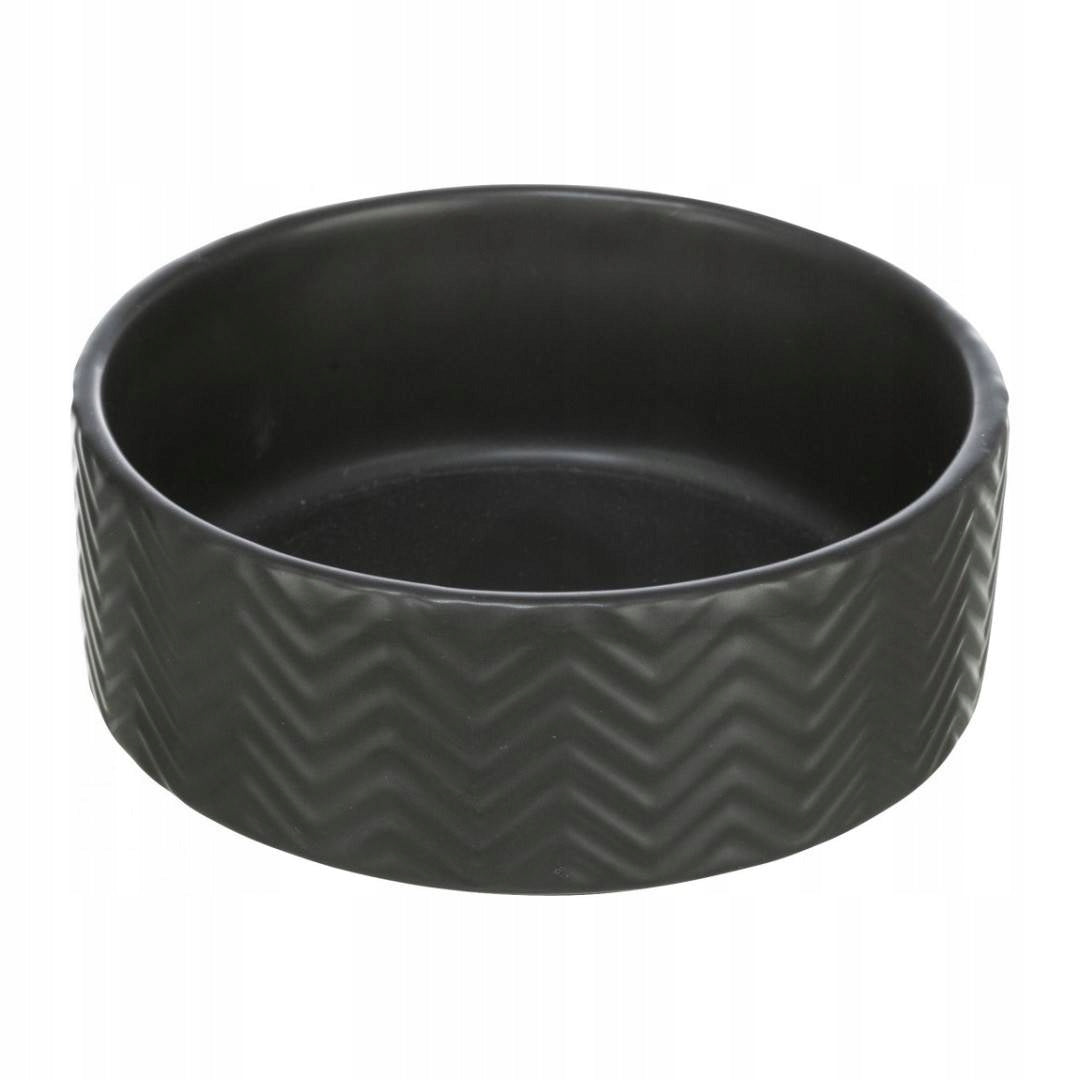 Trixie Durable Ceramic Bowl for Dog or Cat 0,4 l ⌀ 13 cm Black