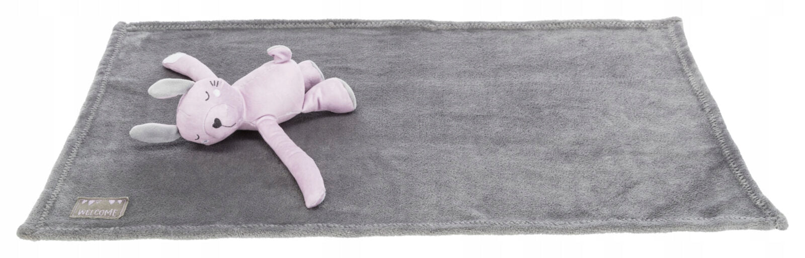 Trixie Junior Rabbit Set with Blanket, Plush, 75 x 50 cm, Grey/Lilac Brand Trixie