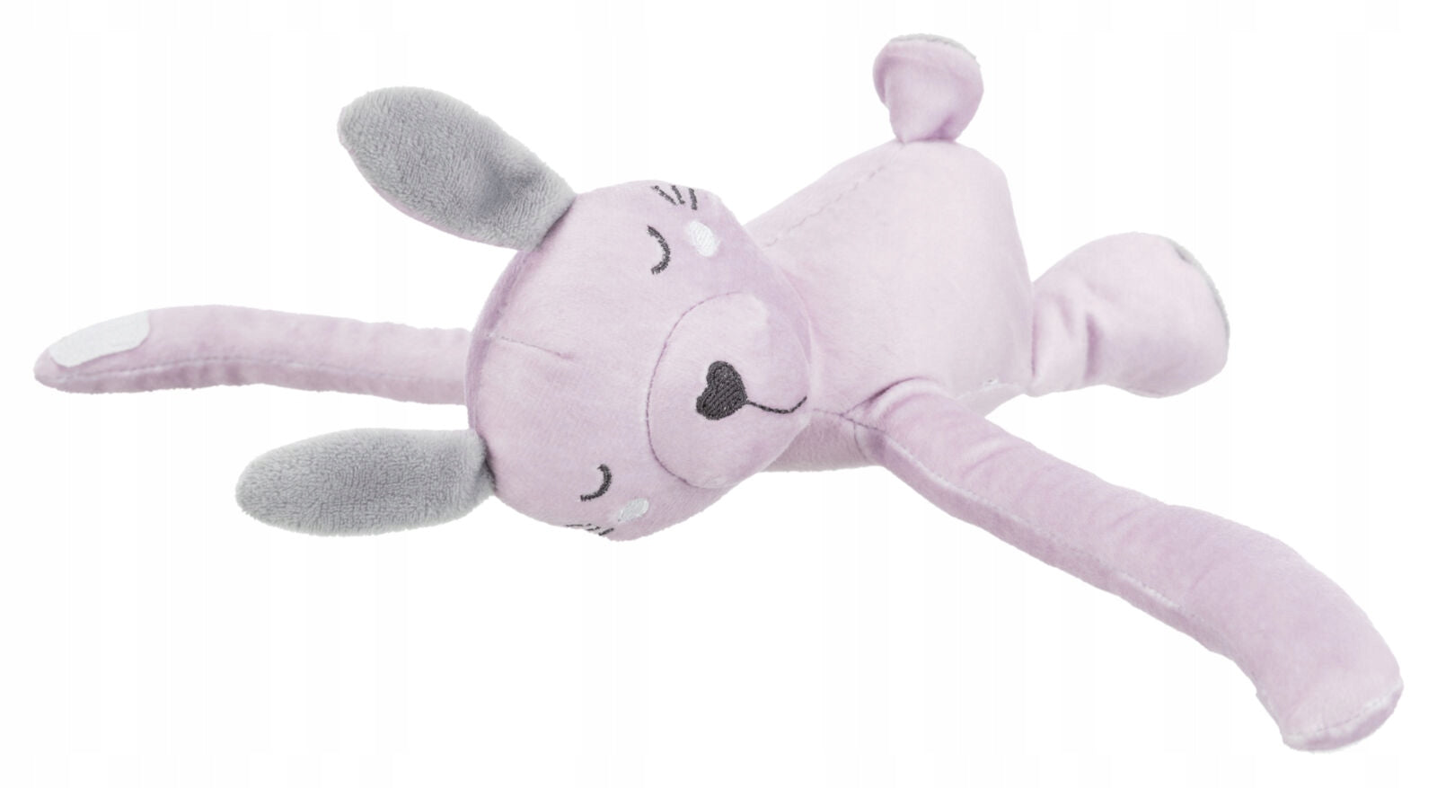 Trixie Junior Rabbit Set with Blanket, Plush, 75 x 50 cm, Grey/Lilac Dog size not specified