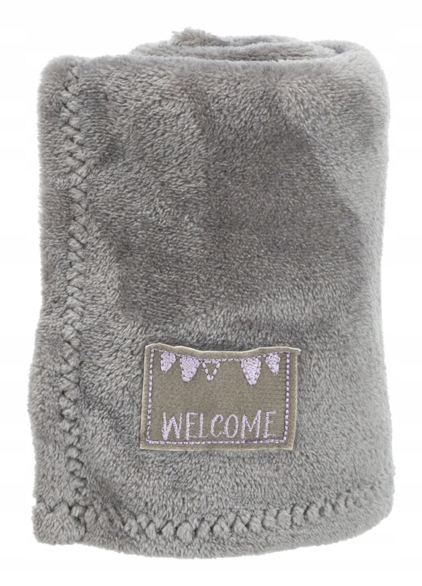 Trixie Junior Rabbit Set with Blanket, Plush, 75 x 50 cm, Grey/Lilac Product weight with unit packaging 0.2 kg