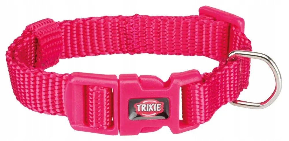 Trixie - Premium adjustable collar, nylon S-M fuchsia