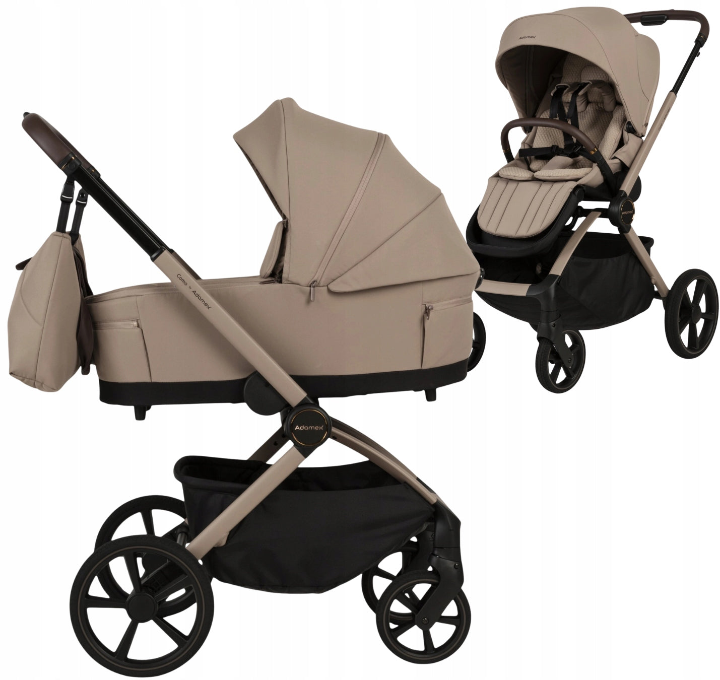 Trolley Adamex Como 2in1 Natura Latte folding gondola stroller adapters Manufacturer code Como Natura Latte